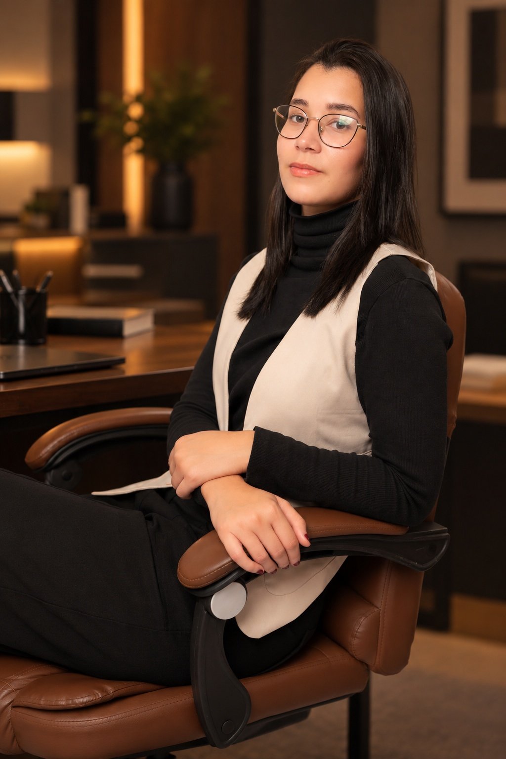 Dra. Paola Souza em seu escritório